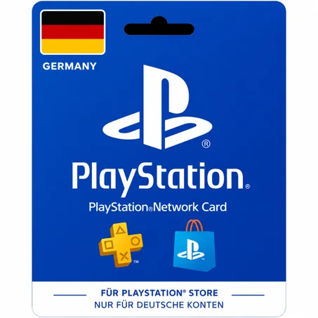 An official PlayStation Network gift card for the Germany region